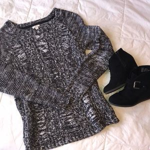 Black, white and grey sweater